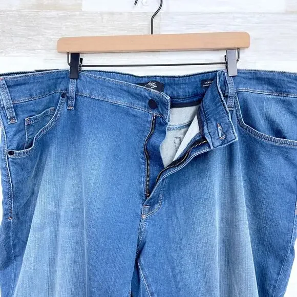 34 Heritage Charisma Relaxed Straight Jeans Med Wash Comfort Stretch Mens 50x34
